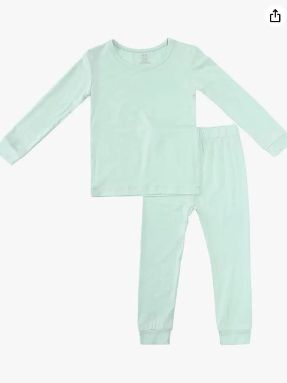Kids Tales  Mint green Unisex Bamboo  Pajamas Set Toddler Long Sleeve pajamas